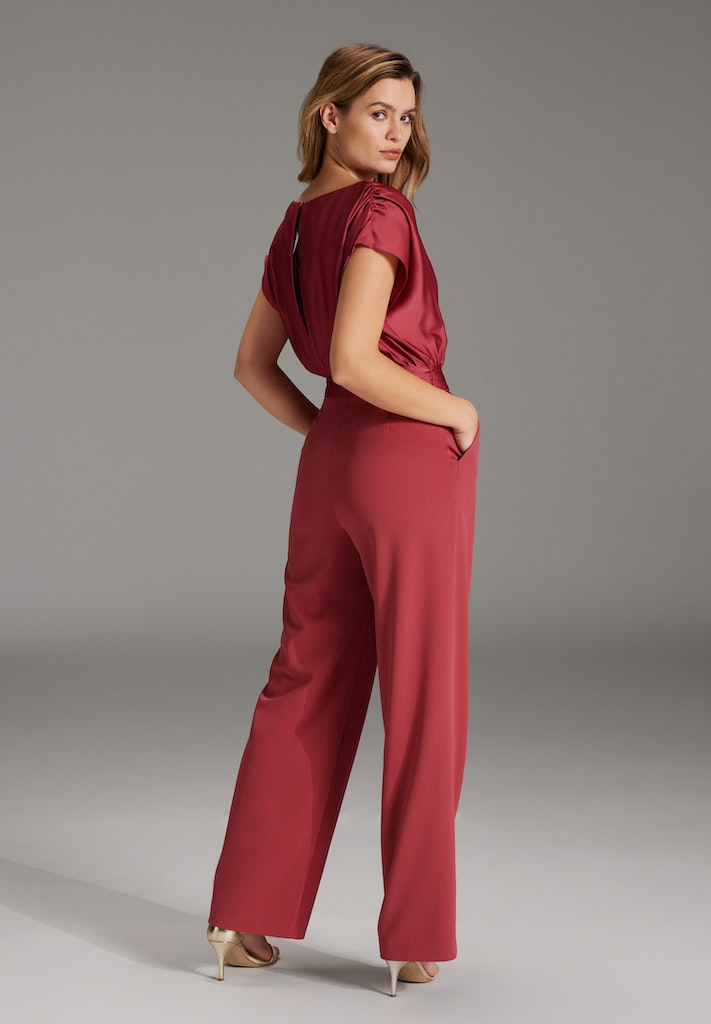 Leoza - Ziegelroter Jumpsuit - Eleganter Jumpsuit