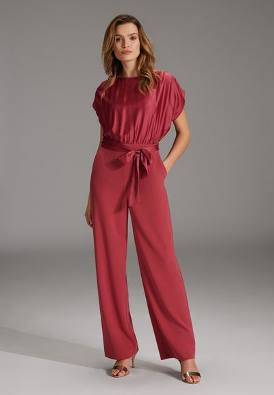 Leoza - Ziegelroter Jumpsuit - Eleganter Jumpsuit