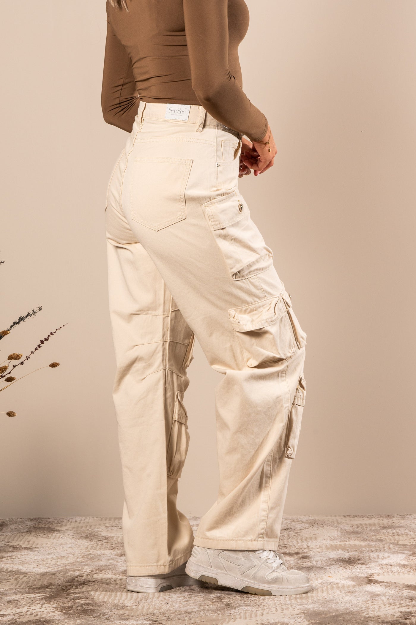 Leoza - Cargohose - Casual Style in Beige