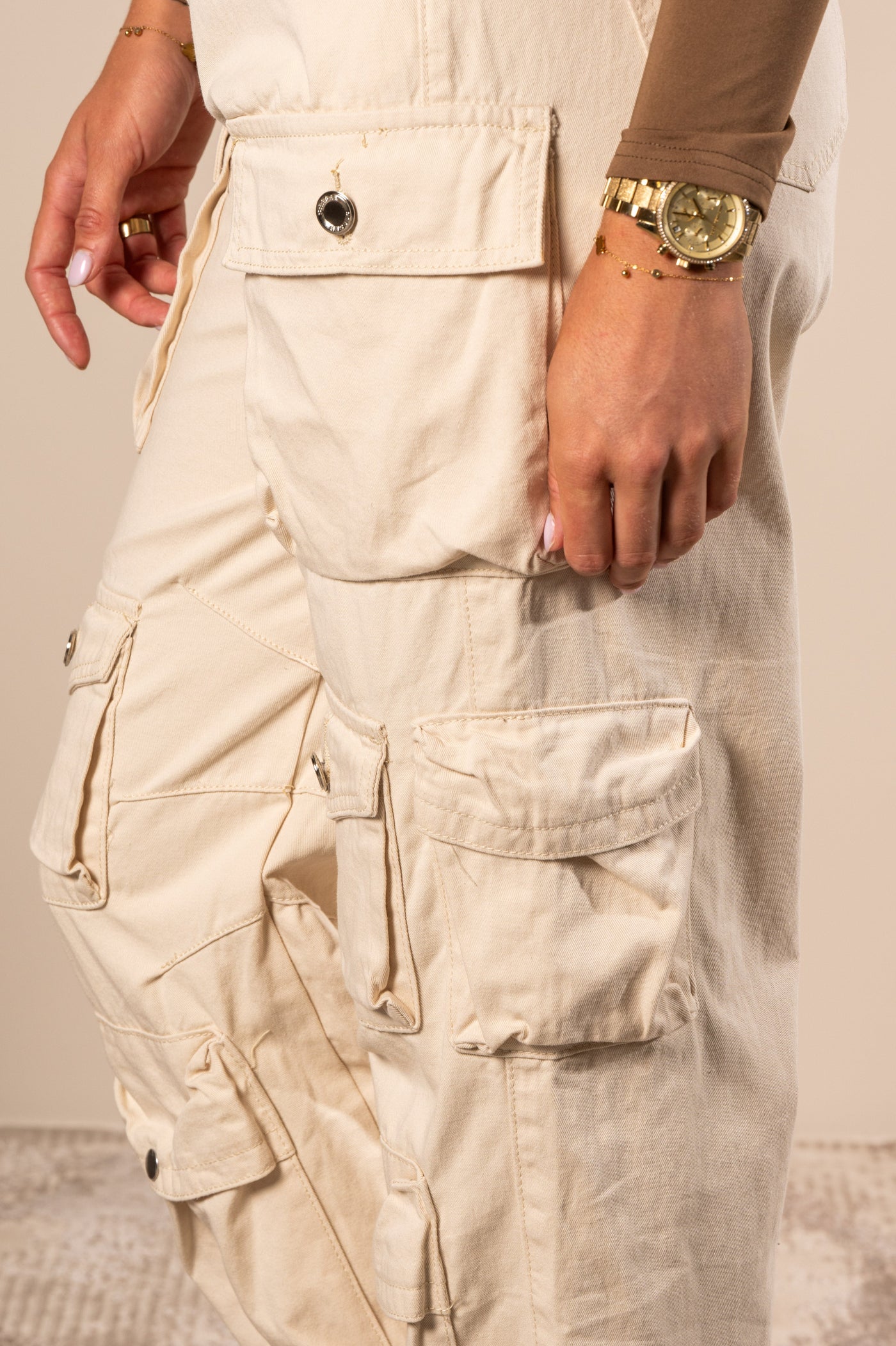 Leoza - Cargohose - Casual Style in Beige